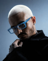 Aero Blue Square Frame Glasses