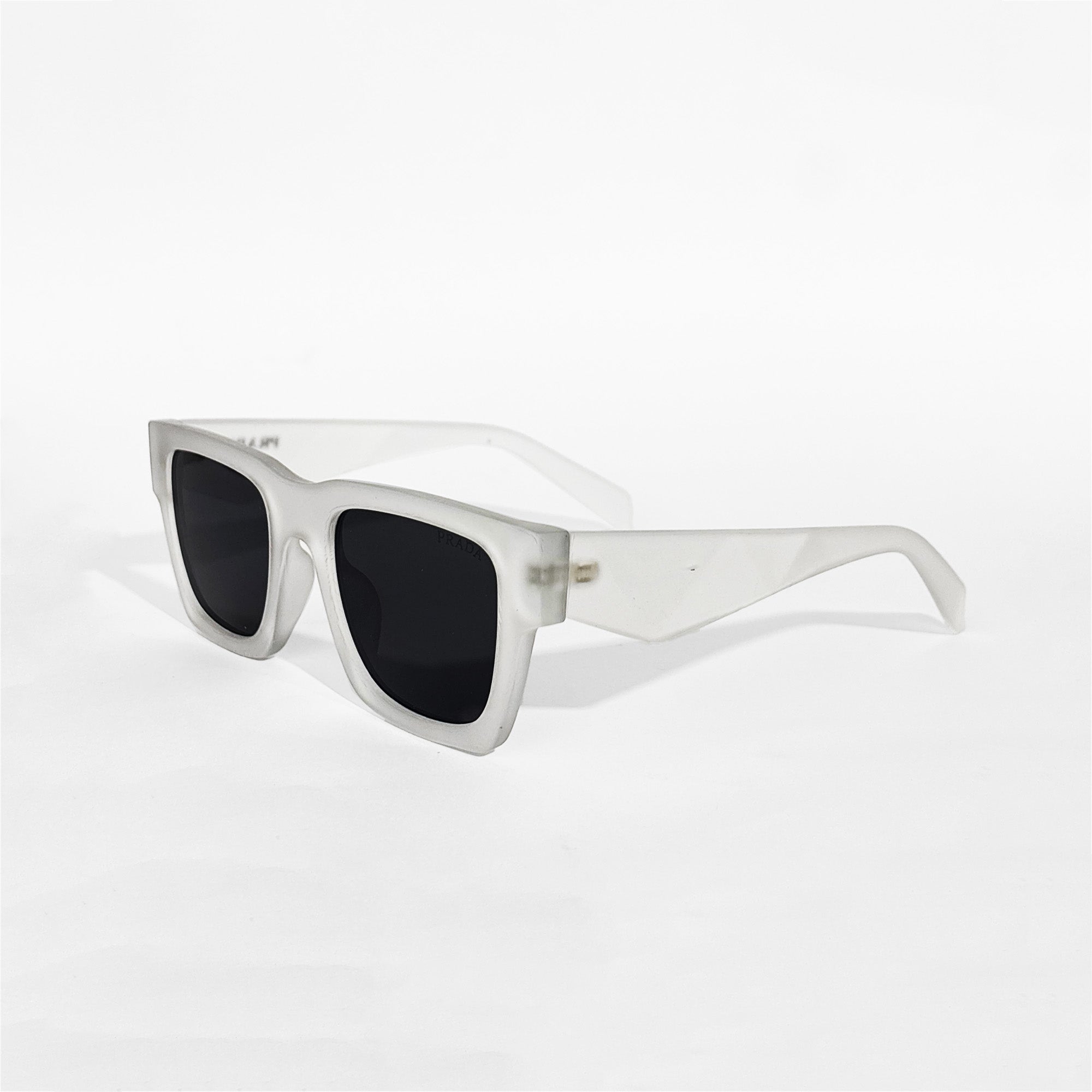 Arctic White Rectangle Sunglasses