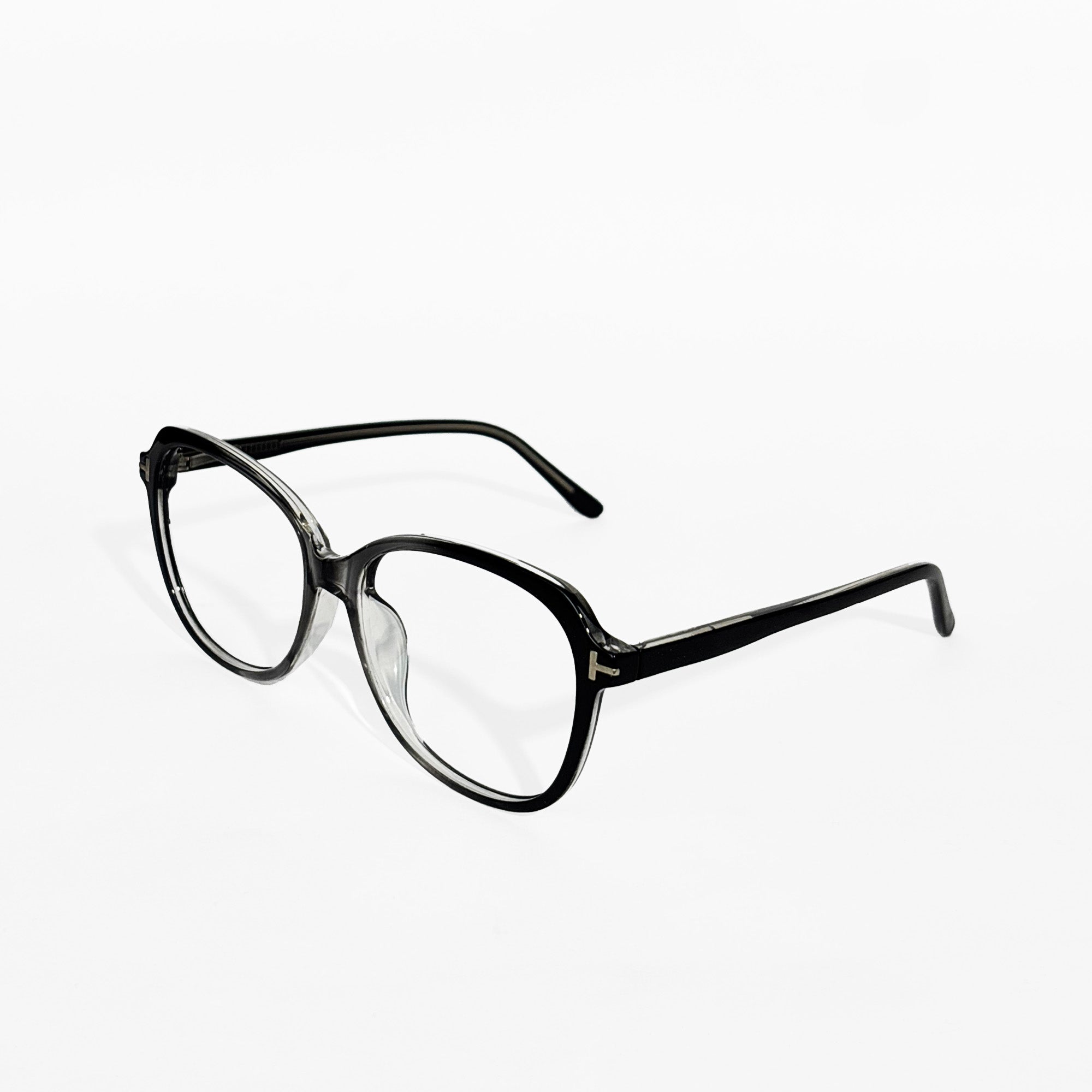 Black Transparent Cat Eye Frame Glasses