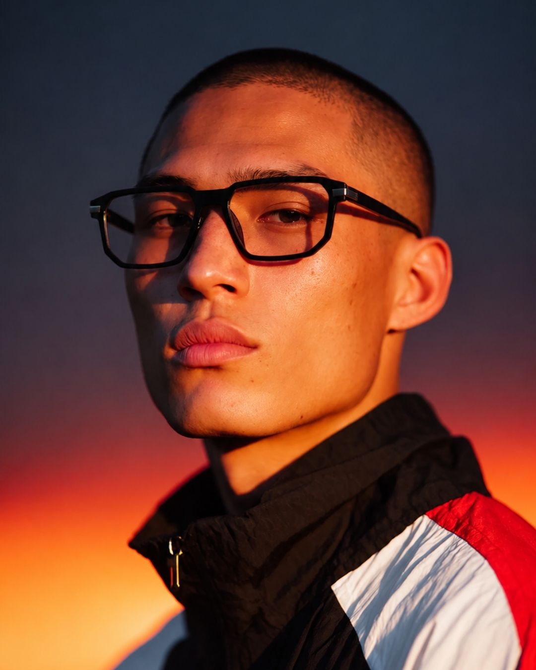 Black Edge Square Frame Glasses