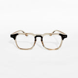 Transparent Black Accent Square Frame Glasses