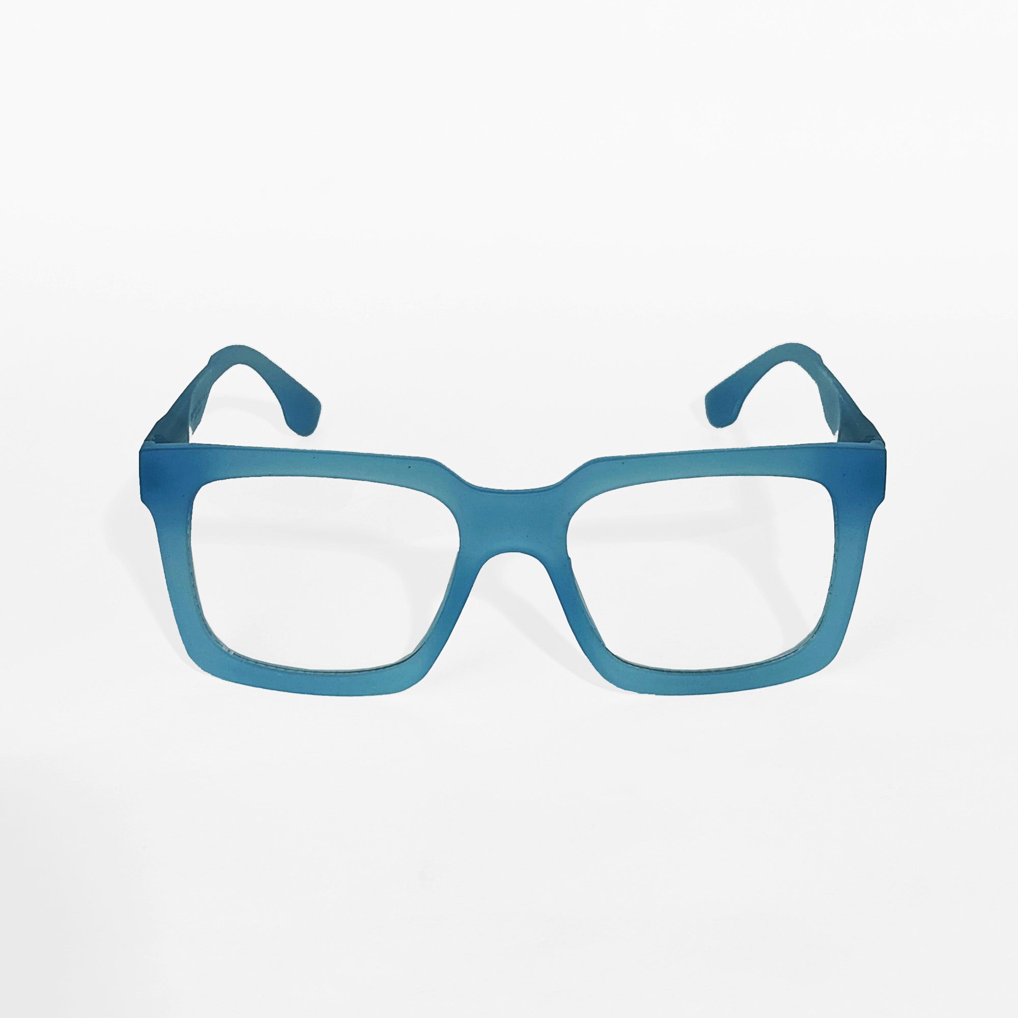 Aqua Blue Square Frame Eyeglasses