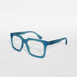Aqua Blue Square Frame Eyeglasses