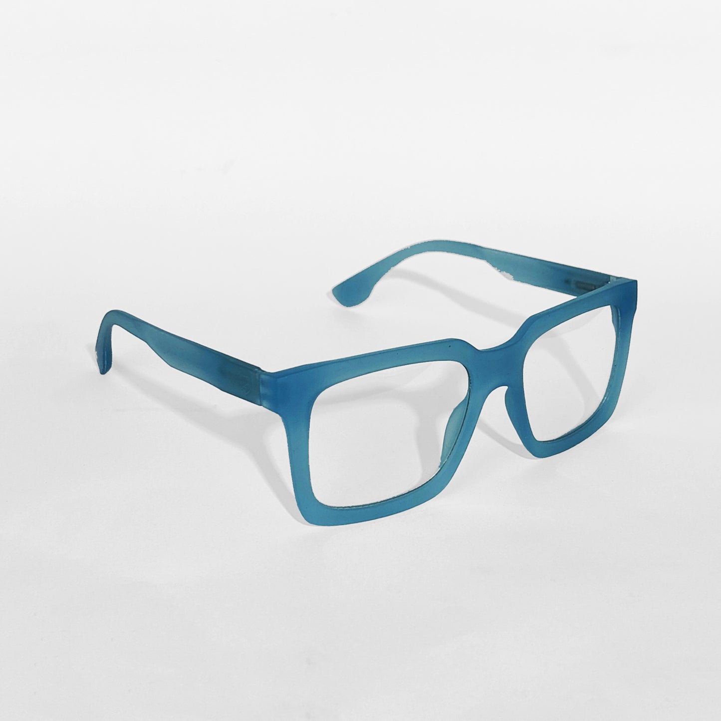 Aqua Blue Square Frame Eyeglasses