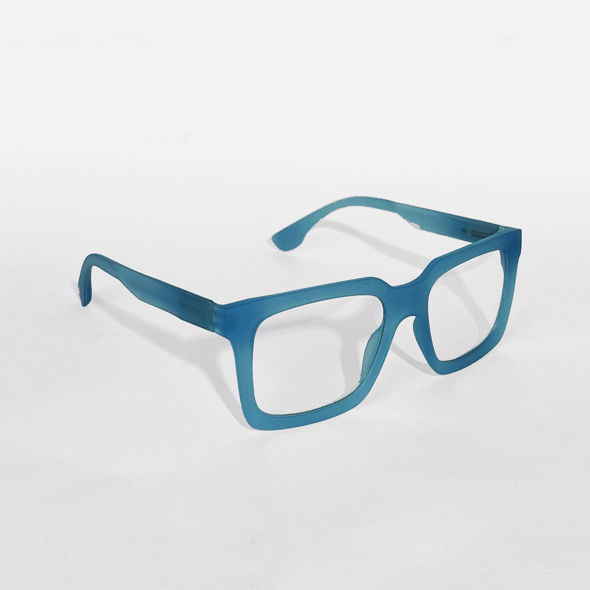 Aqua Blue Square Frame Eyeglasses