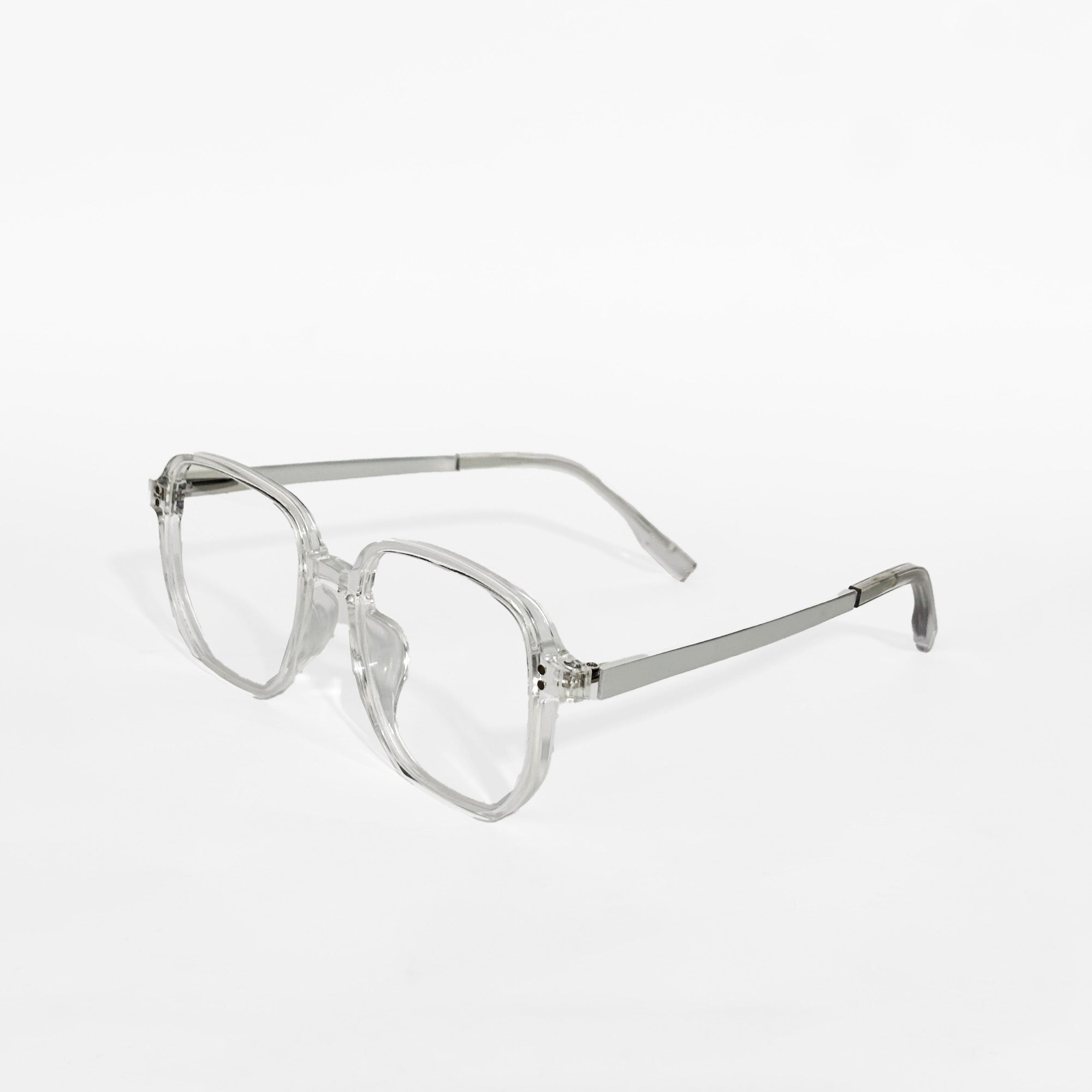 Crystal Clear Square Frame Eyeglasses