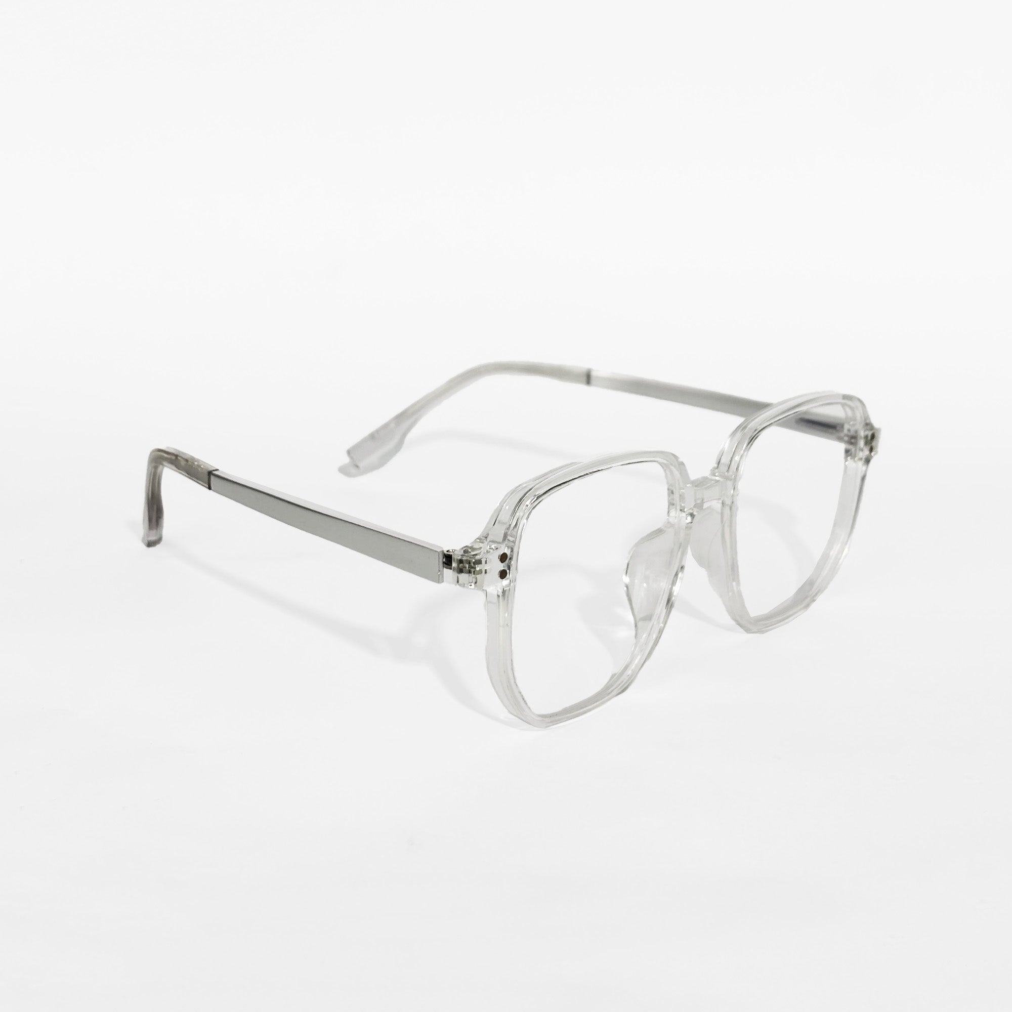 Crystal Clear Square Frame Eyeglasses