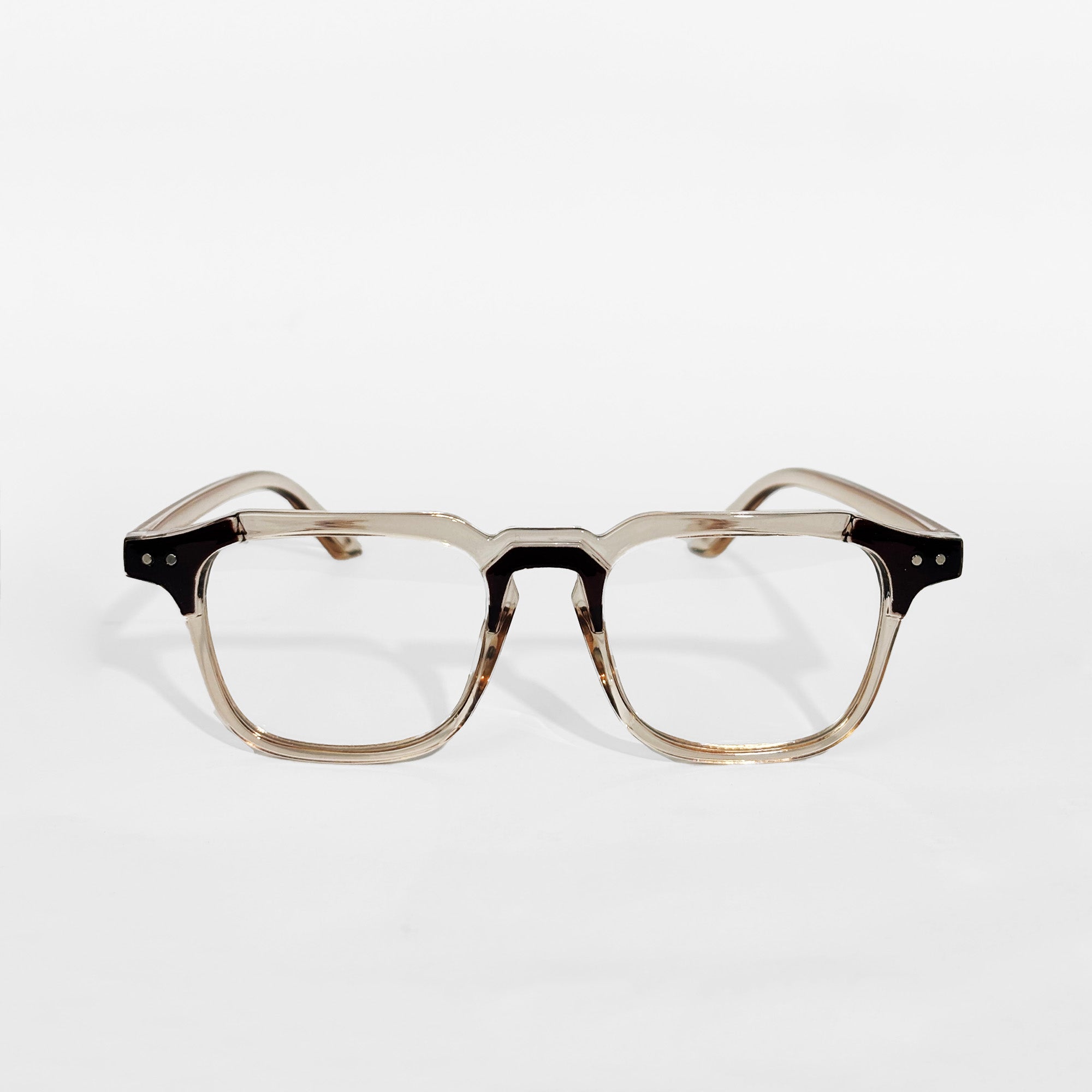 Crystal Dual-Tone Square Eyeglasses