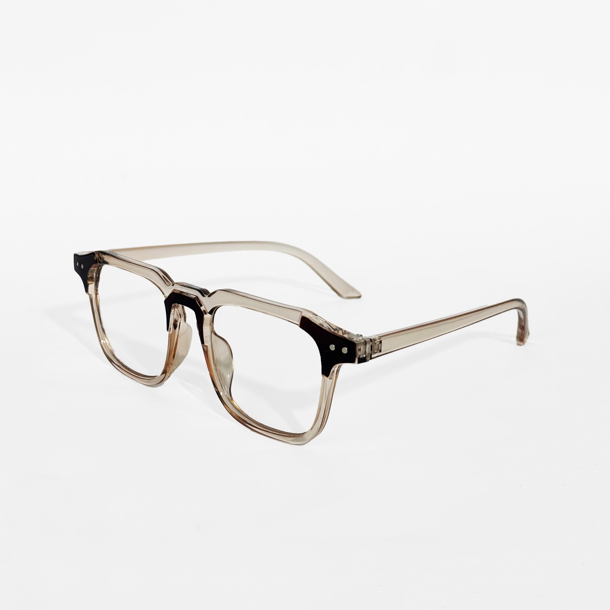 Crystal Dual-Tone Square Eyeglasses