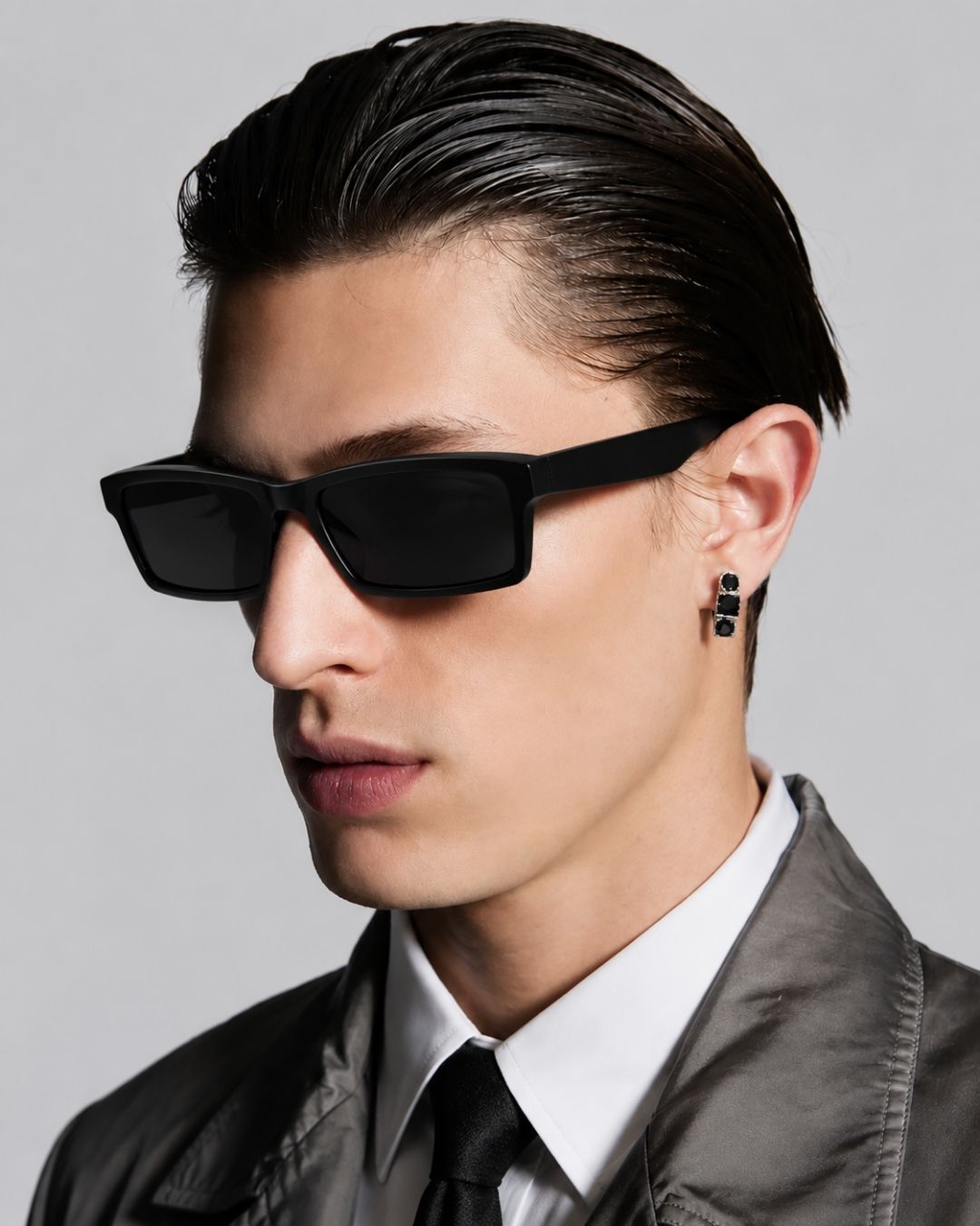 Aero Black Square Sunglasses