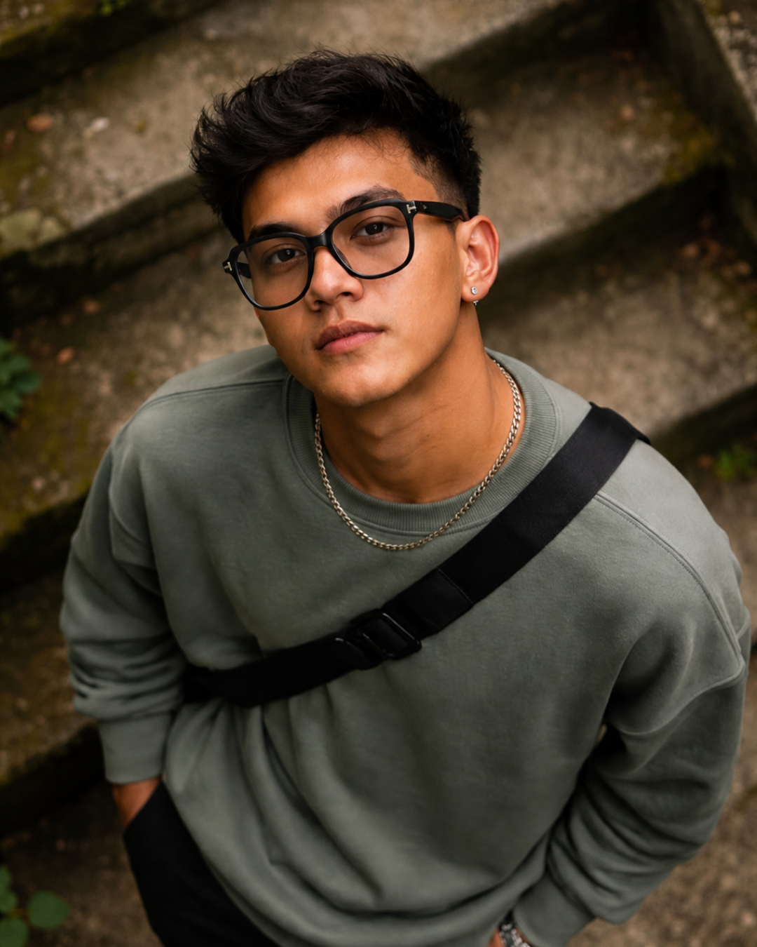 Black Transparent Cat Eye Frame Glasses