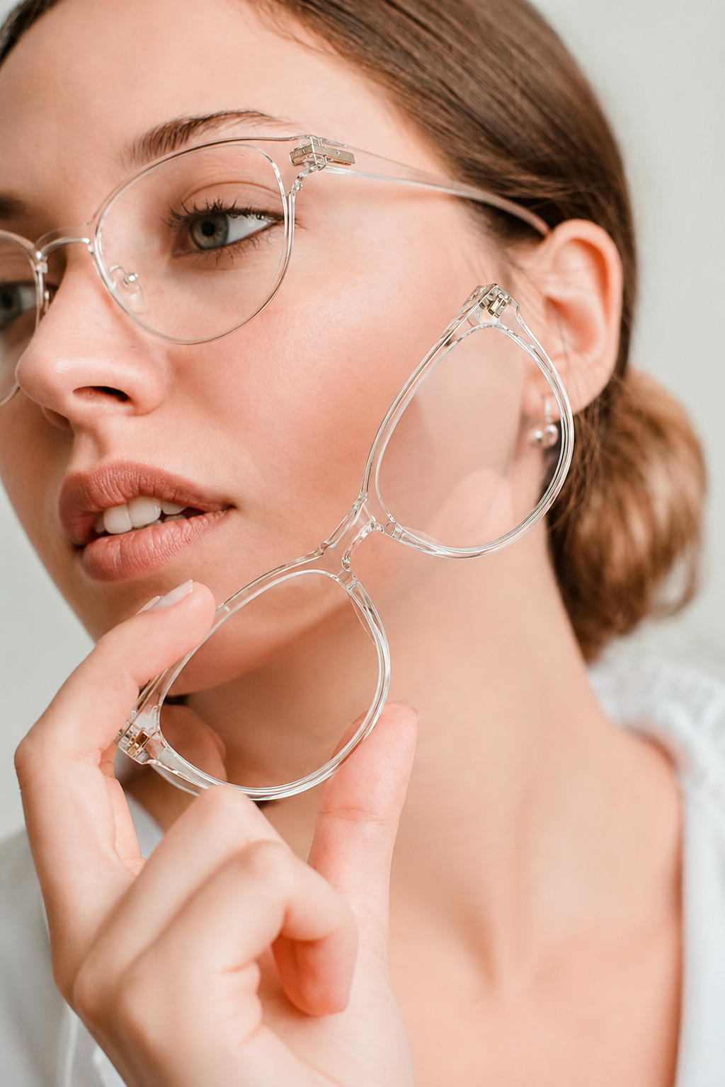 Aero Clear Round Frame Glasses