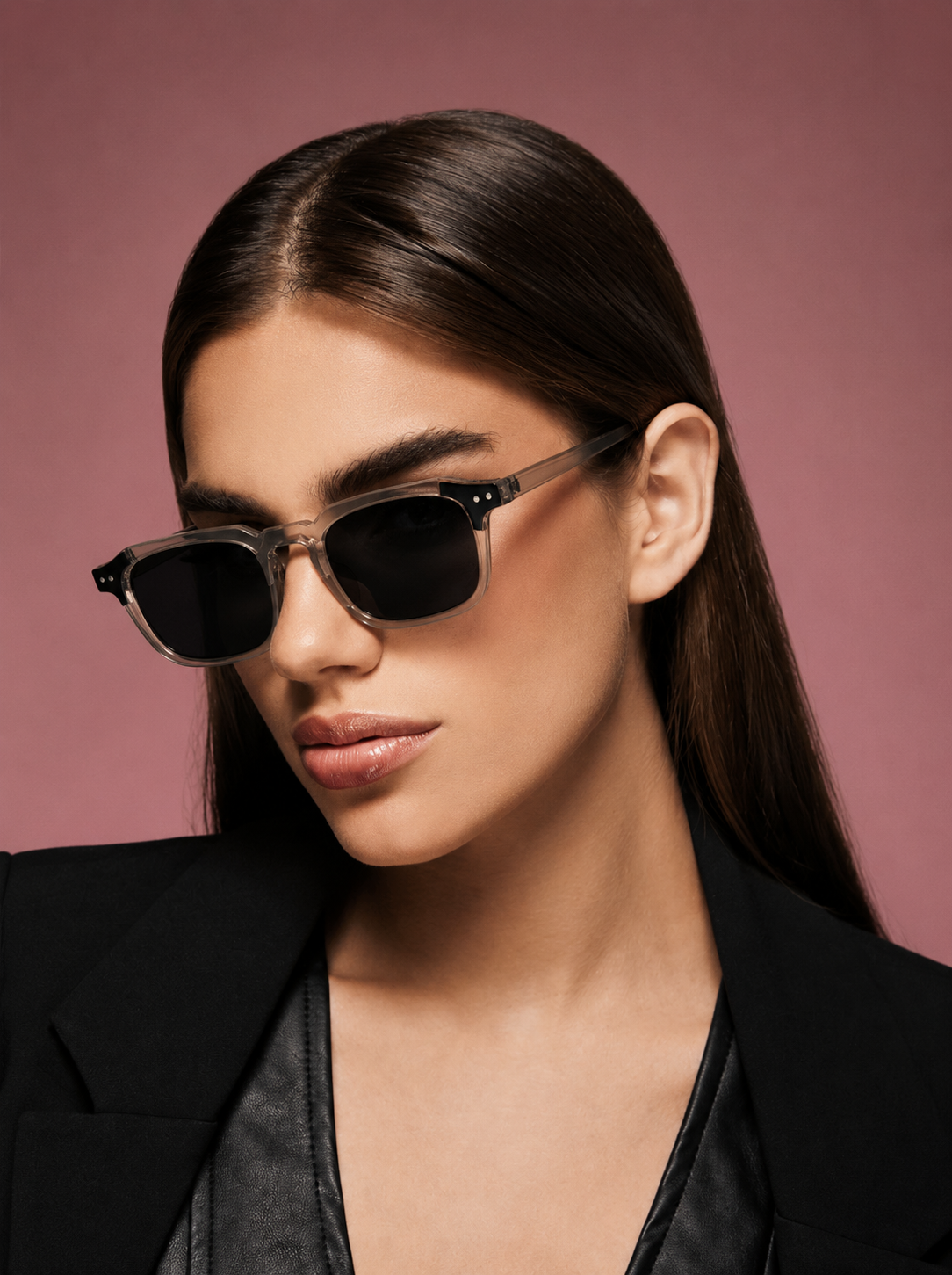 Crystal Dual-Tone Square Eyeglasses