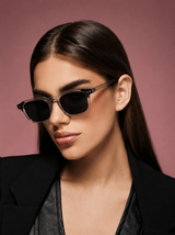Crystal Dual-Tone Square Eyeglasses