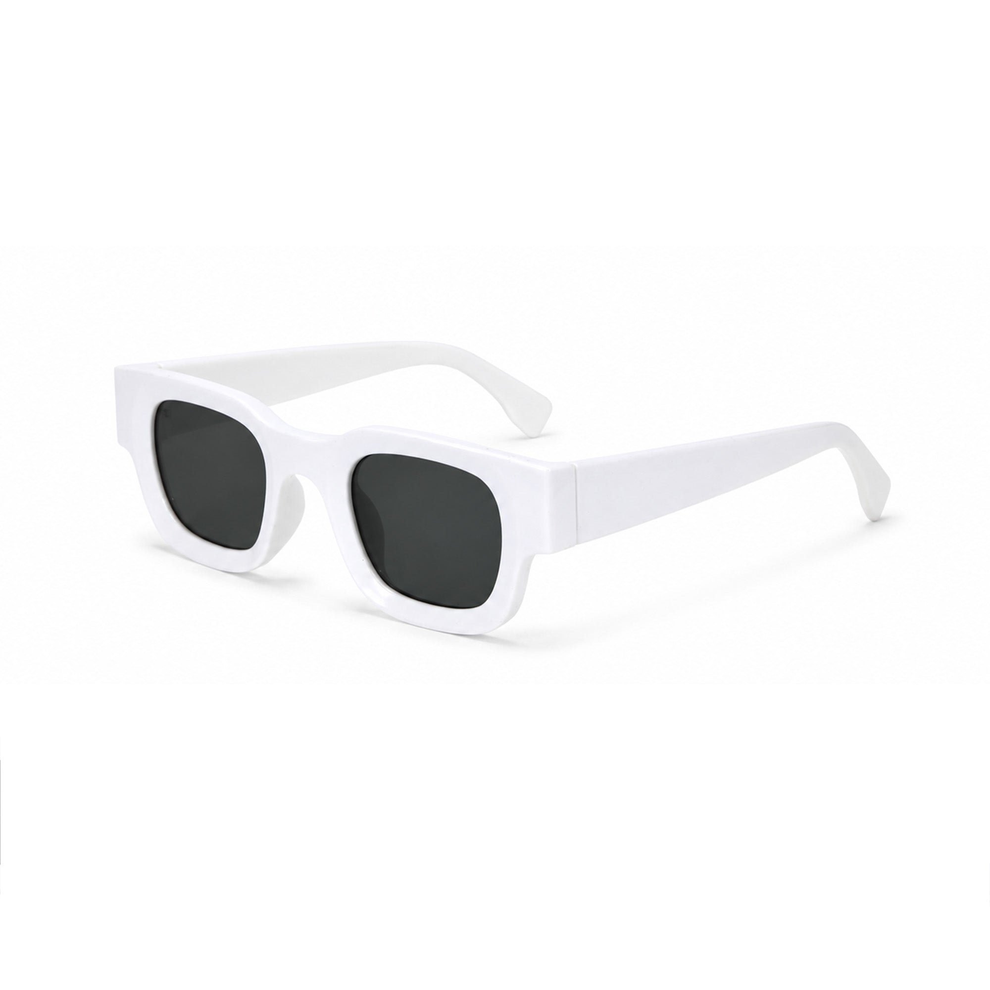 Classic White Square Sunglasses , UV400 Fashion Shades