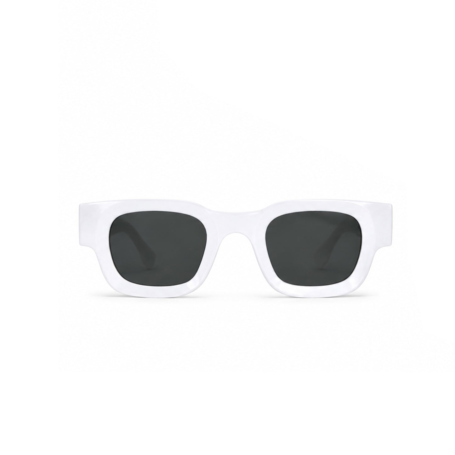 Classic White Square Sunglasses , UV400 Fashion Shades
