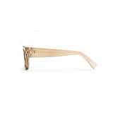 Classic Transparent Brown Square Sunglasses , UV400 Retro Shades