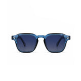 Ocean Blue Transparent Square Sunglasses
