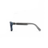 Ocean Blue Transparent Square Sunglasses