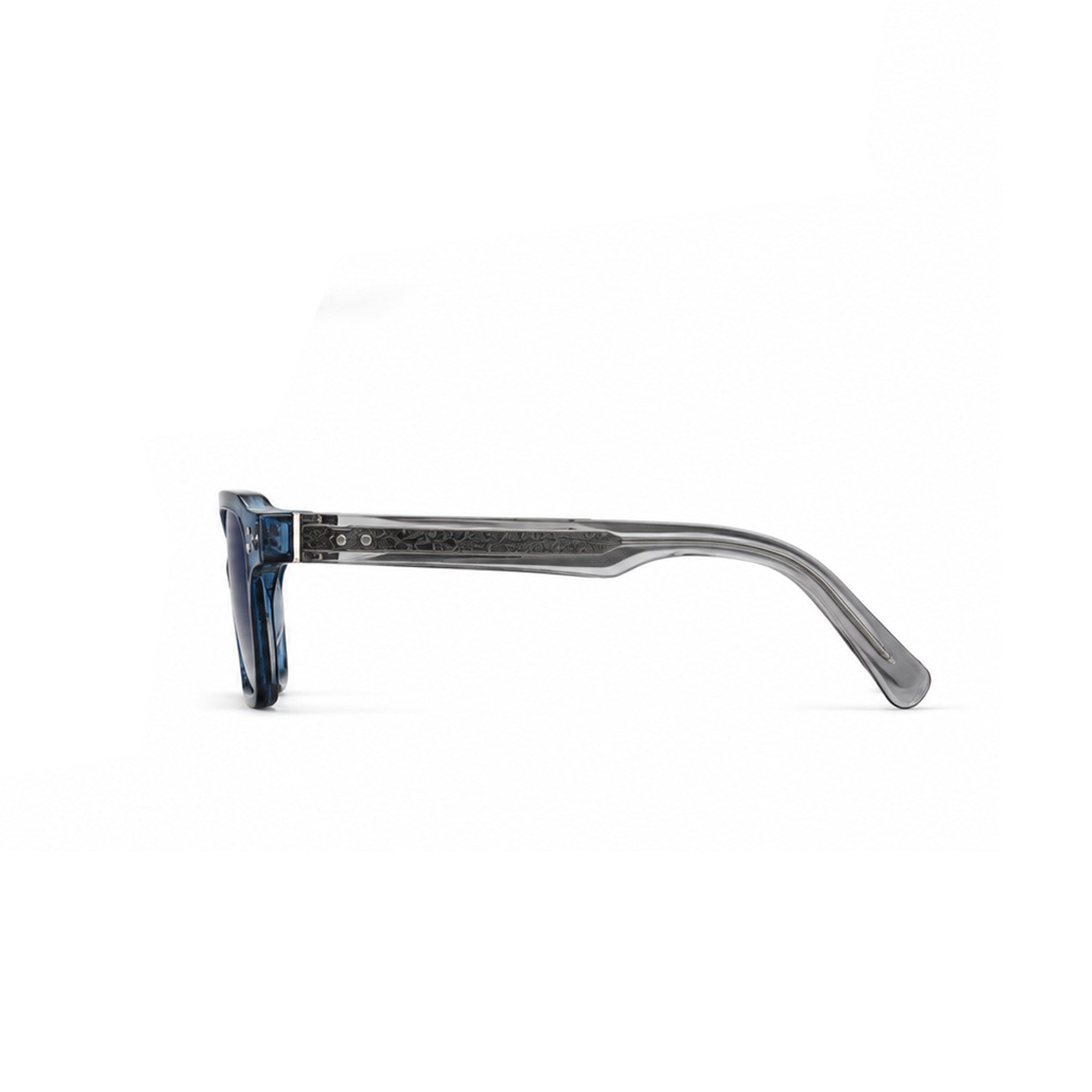 Ocean Blue Transparent Square Sunglasses