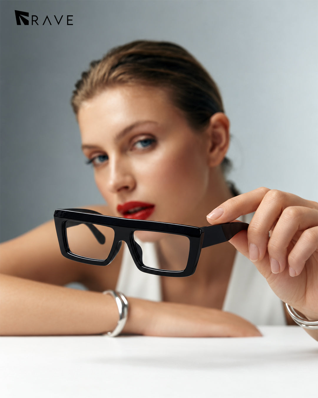 Urban Edge Rectangle Eyeglasses – Black