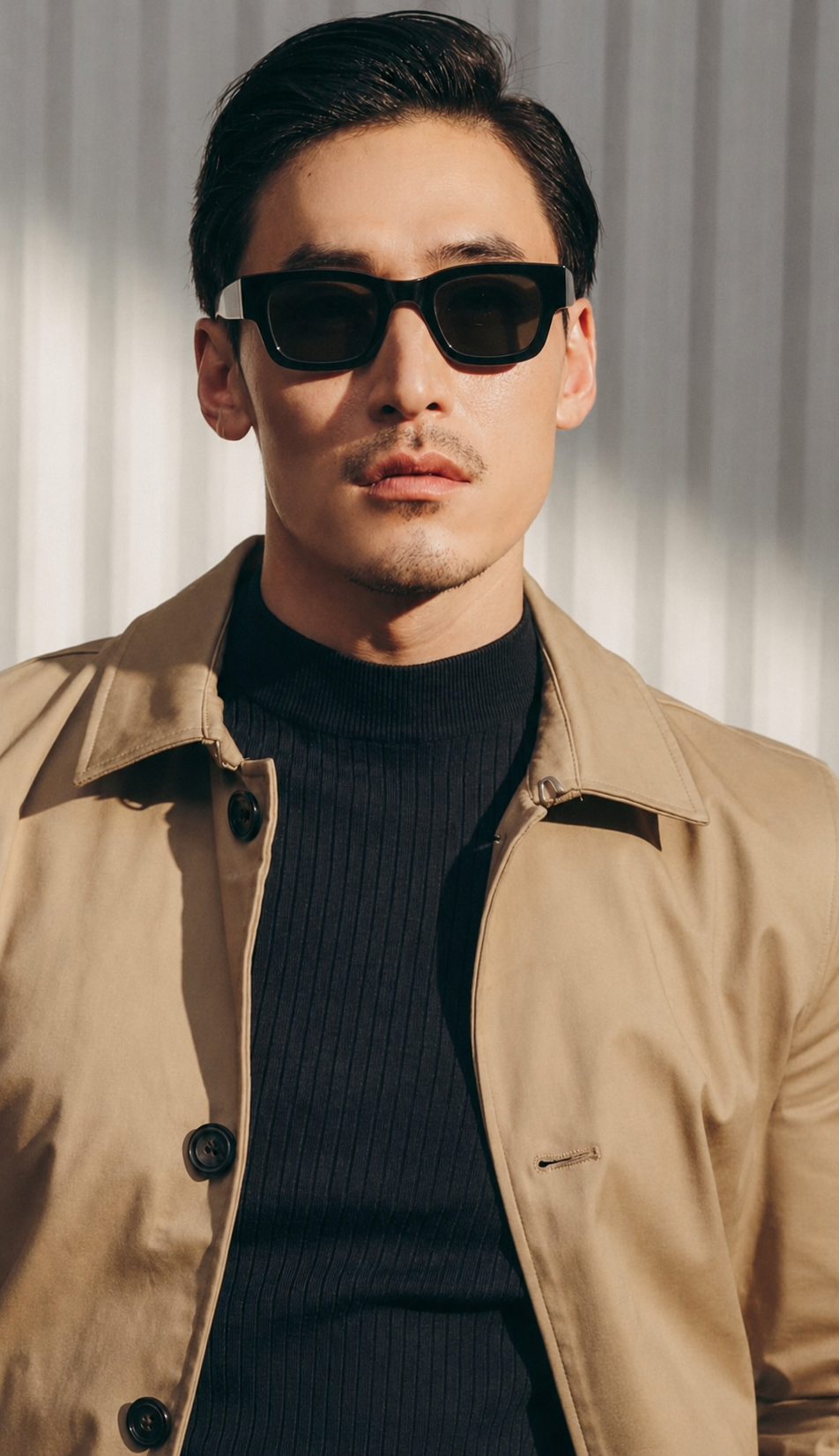 Midnight Bold Rectangular Sunglasses