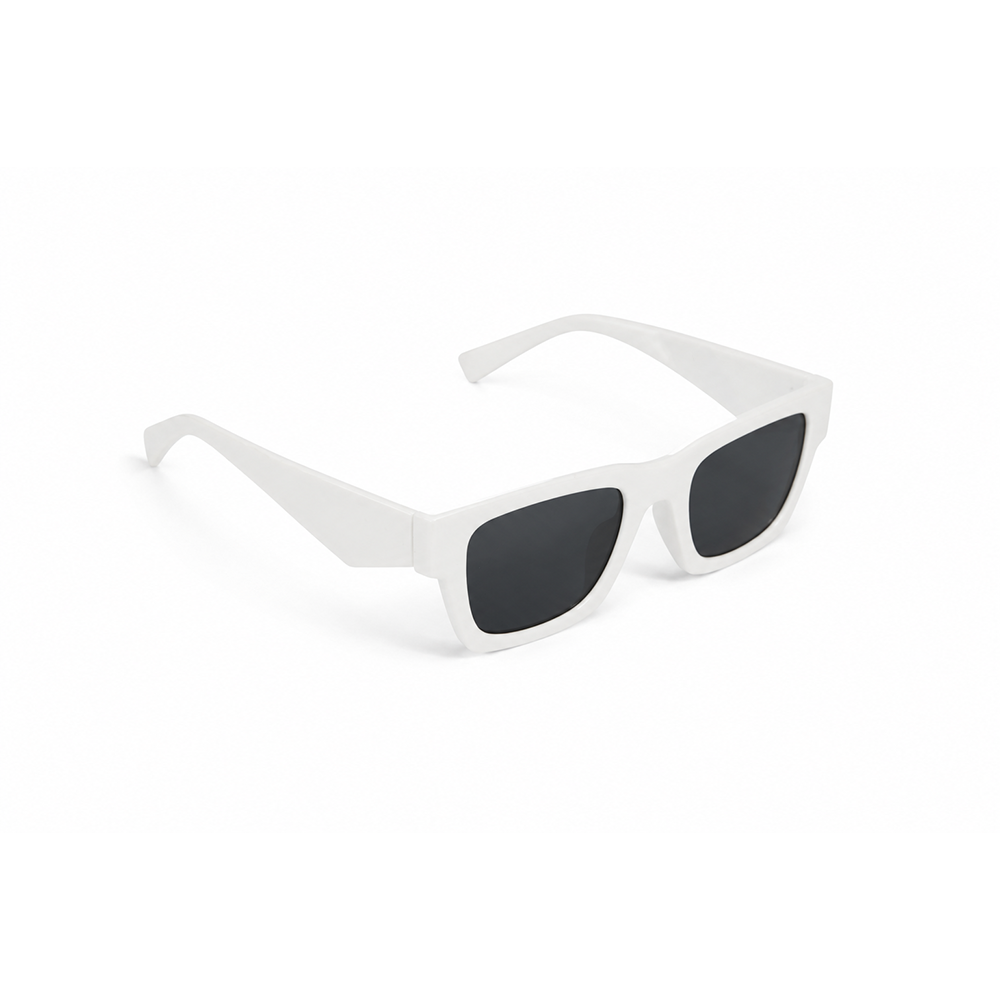 Aero Classic White Rectangle Sunglasses