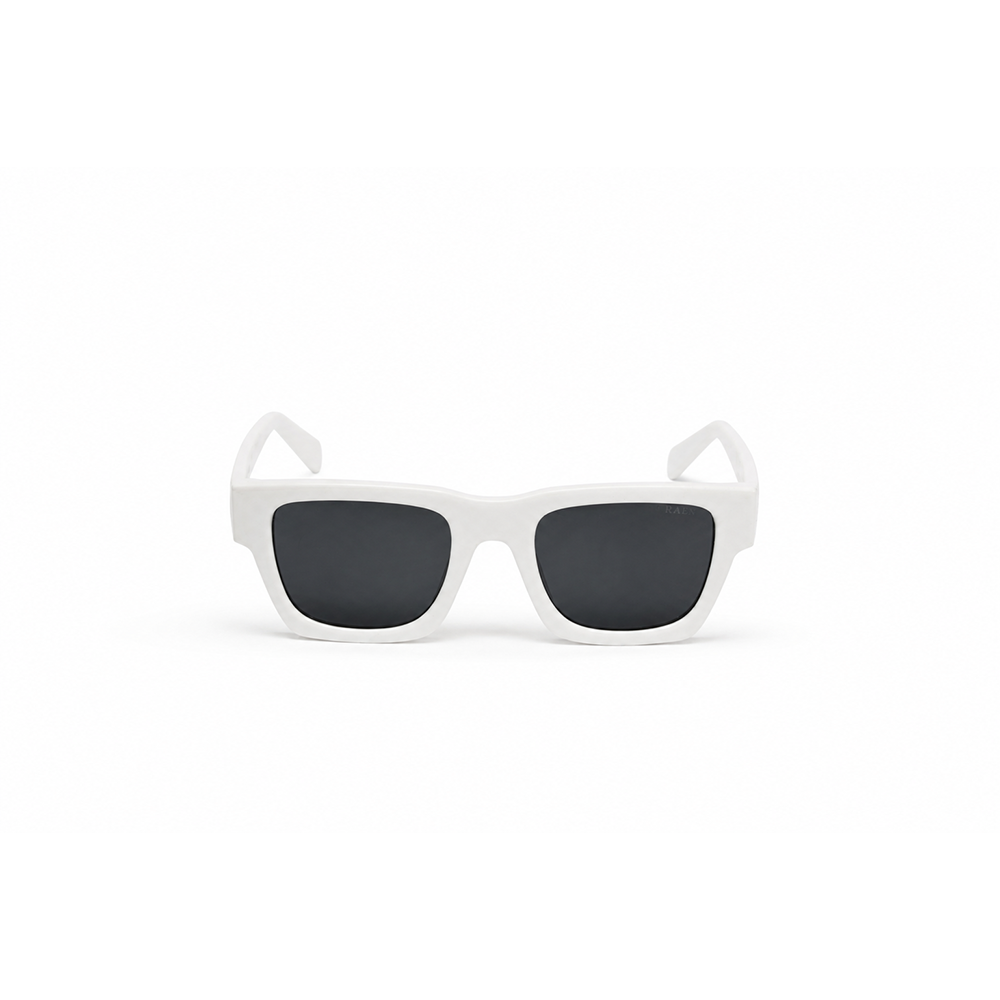 Aero Classic White Rectangle Sunglasses